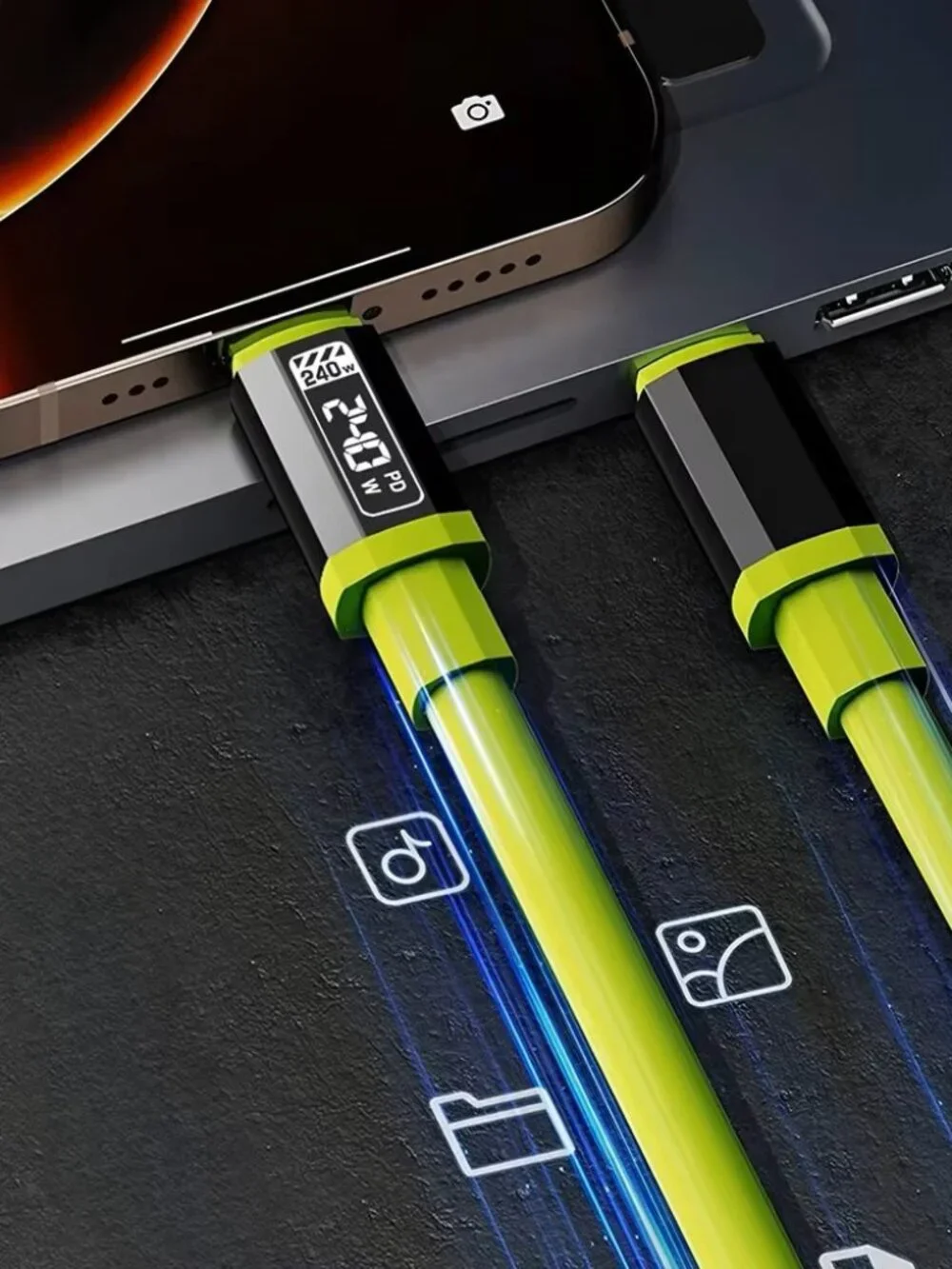 240W USB Type C Fast Charge Cable USB To USB-C Data Cable Type C Super Fast